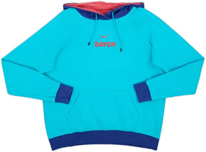 2021-22 Barcelona Nike Hooded Sweat Top - 7/10 - (M)
