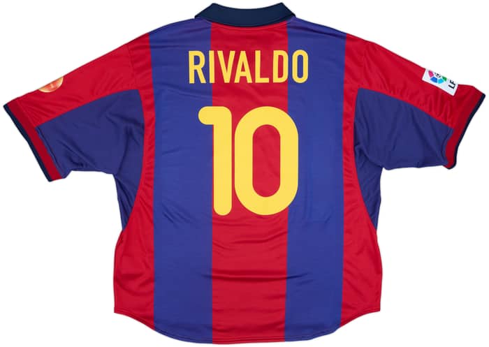 2000-01 Barcelona Home Shirt Rivaldo #10 - 10/10 - (XL)