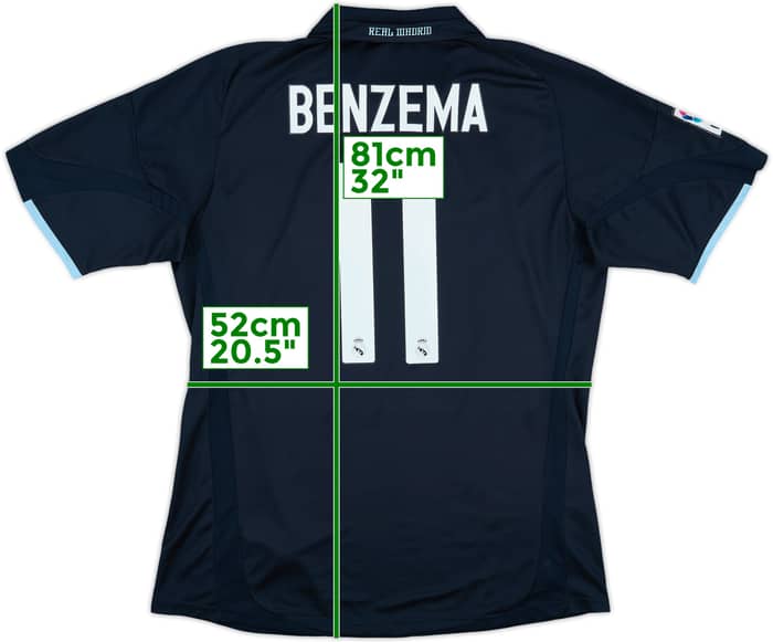 2009-10 Real Madrid Away Shirt Benzema #11 - 8/10 - (L)