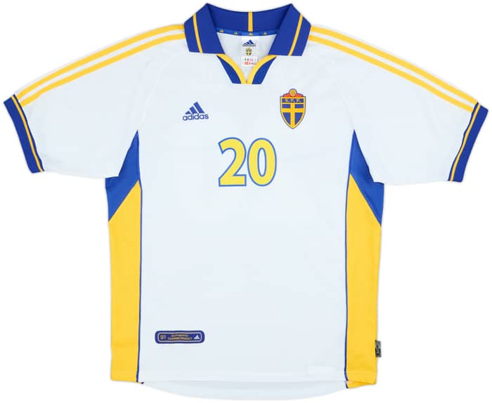 2000-02 Sweden Away Shirt Larsson #20 - 8/10 - (M)