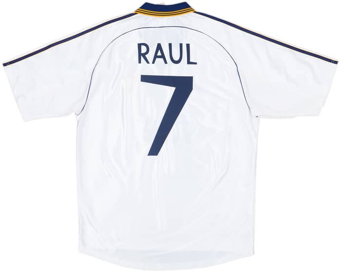 1998-00 Real Madrid Home Shirt Raul #7 - 8/10 - (L)