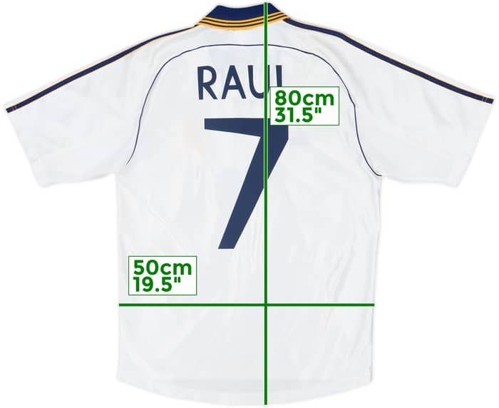 1998-00 Real Madrid Home Shirt Raul #7 - 7/10 - (M)