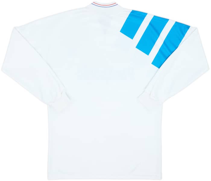 1991-92 Olympique Marseille Home L/S Shirt - 9/10 - (L)