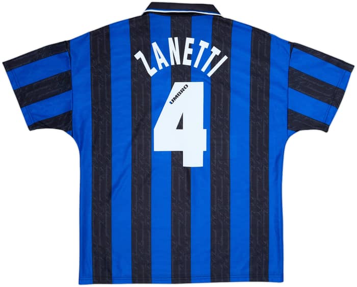 1996-97 Inter Milan Home Shirt Zanetti #4 - 9/10 - (L)