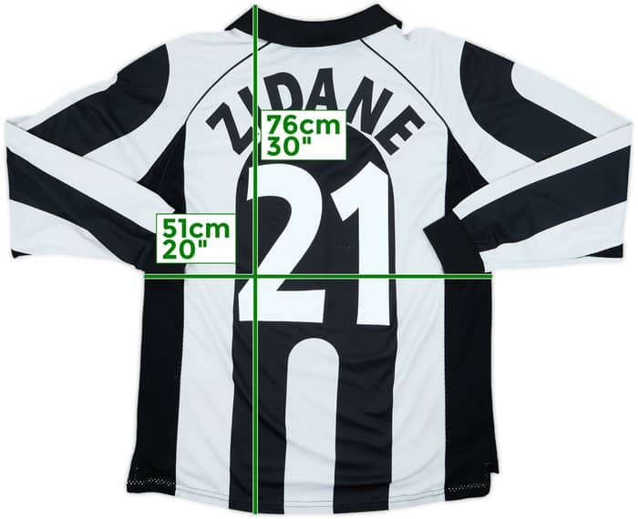 1997-98 Juventus Centenary Home L/S Shirt Zidane #21 - 7/10 - (M)