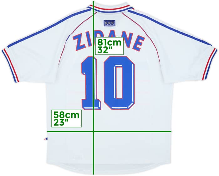 1998 France Away Shirt Zidane #10 - 8/10 - (L)