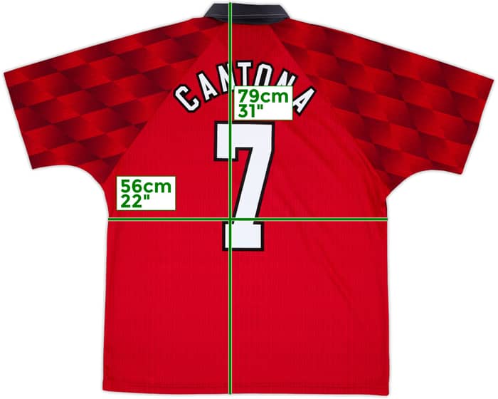 1996-98 Manchester United Home Shirt Cantona #7 - 10/10 - (L)