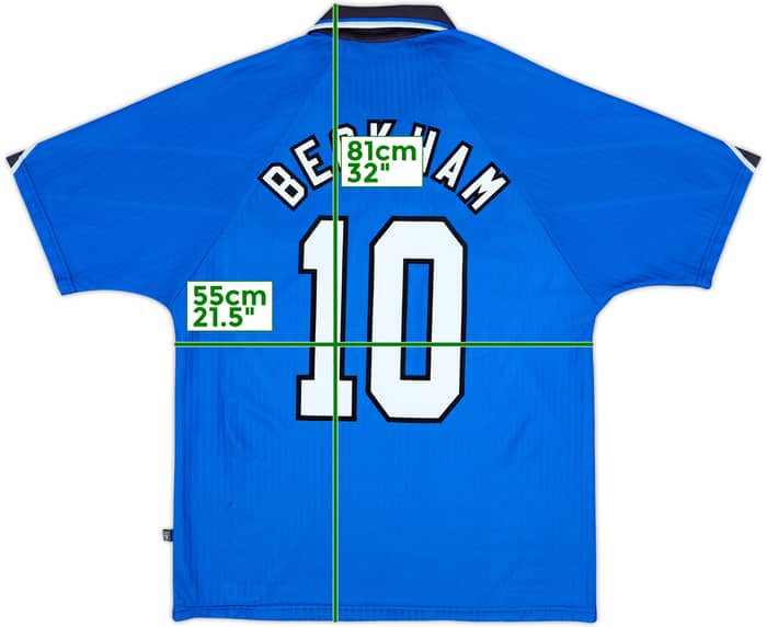 1996-98 Manchester United Third Shirt Beckham #10 - 8/10 - (L)