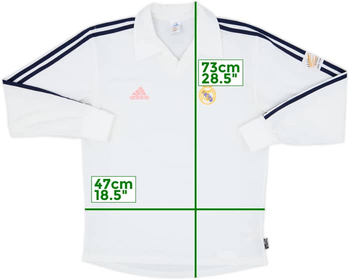 2001 Real Madrid Home L/S Shirt - 5/10 - (S)