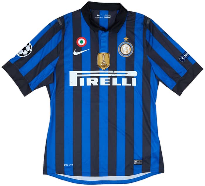 2011-12 Inter Milan Player Issue Home Shirt Milito #22 - 5/10 - (L)
