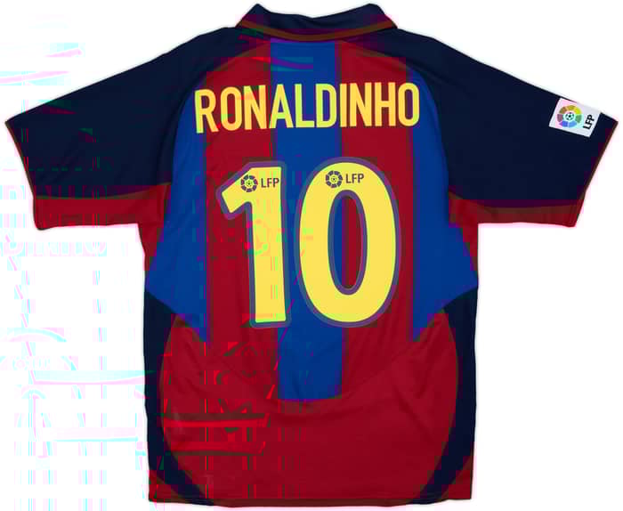 2003-04 Barcelona Home Shirt Ronaldinho #10 - 8/10 - (S)