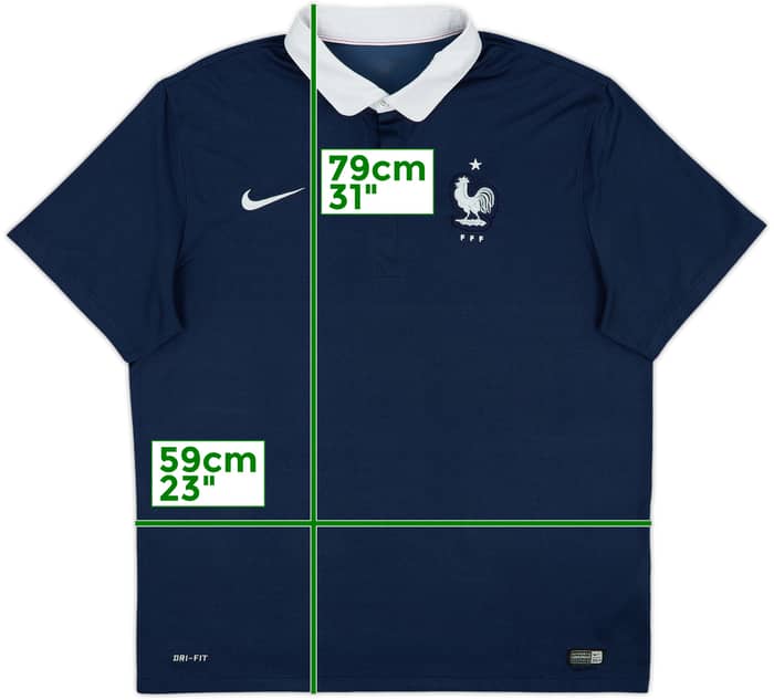 2014-15 France Home Shirt - 8/10 - (XL)