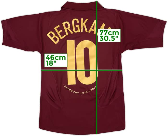 2005-06 Arsenal Home Shirt Bergkamp #10 - 7/10 - (S)