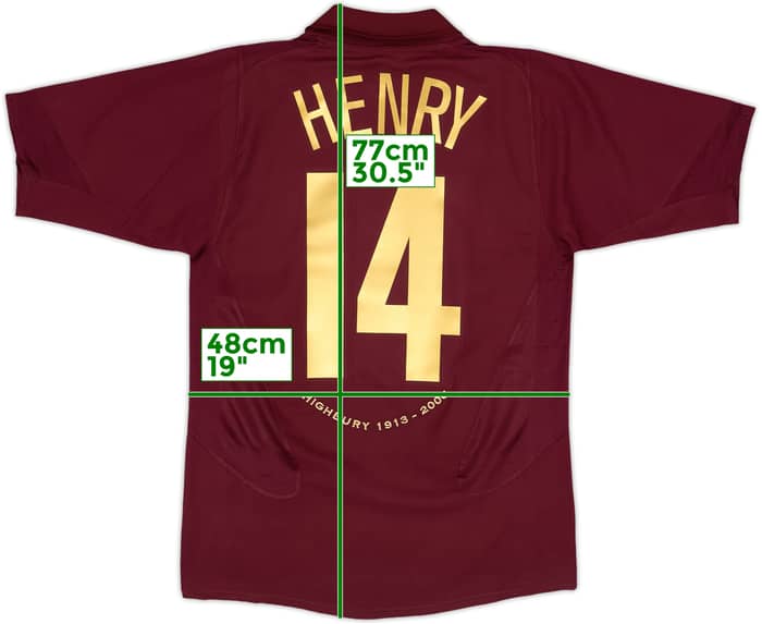 2005-06 Arsenal Home Shirt Henry #14 - 6/10 - (S)