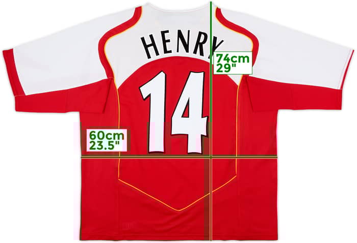 2004-05 Arsenal Home Shirt Henry #14 - 8/10 - (XL)