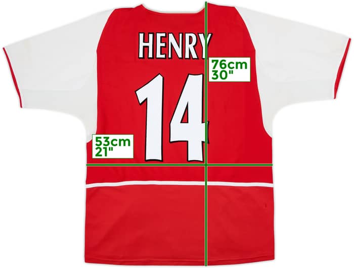2002-04 Arsenal Home Shirt Henry #14 - 8/10 - (M)