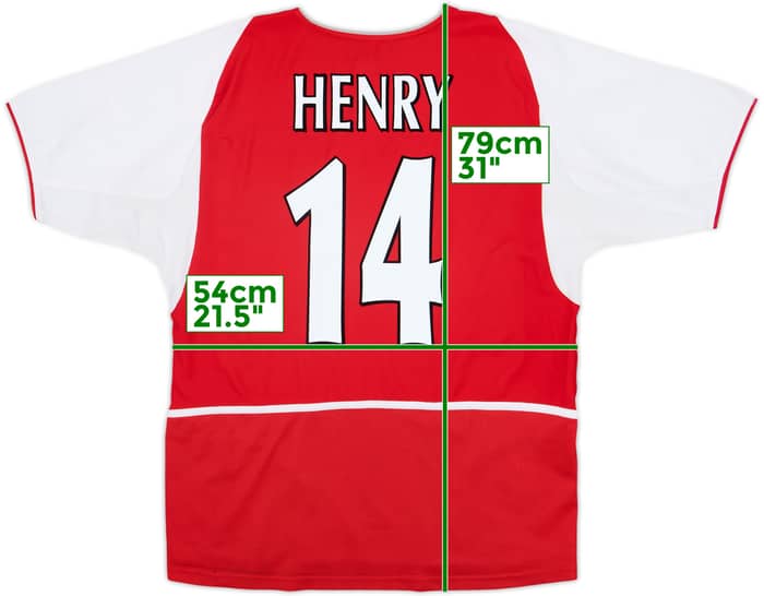 2002-04 Arsenal Home Shirt Henry #14 - 8/10 - (M)