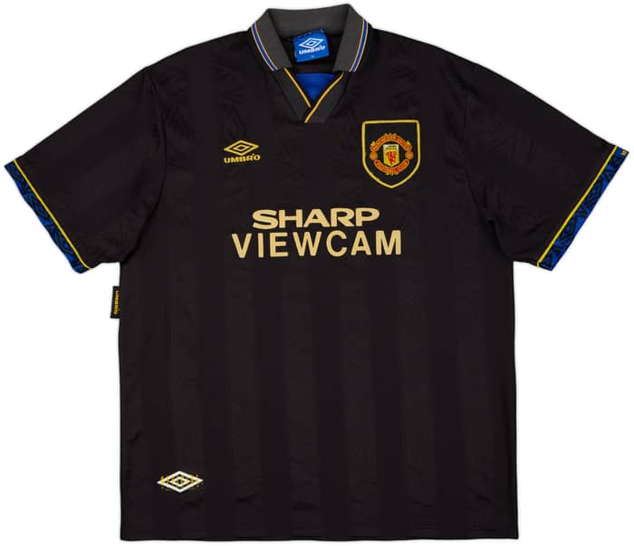 1993-95 Manchester United Away Shirt Cantona #7 - 8/10 - (XL)