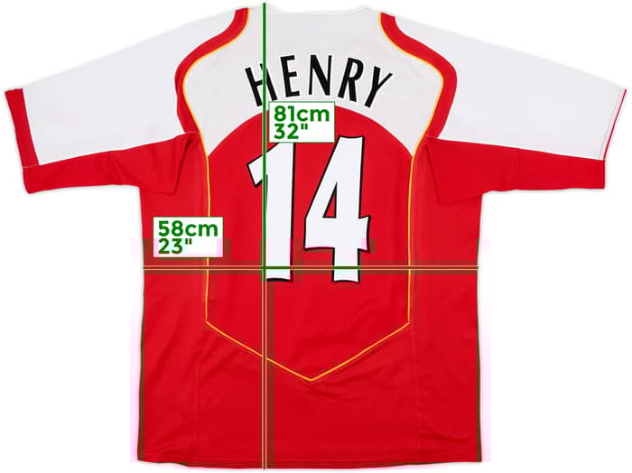 2004-05 Arsenal Home Shirt Henry #14 - 8/10 - (XL)