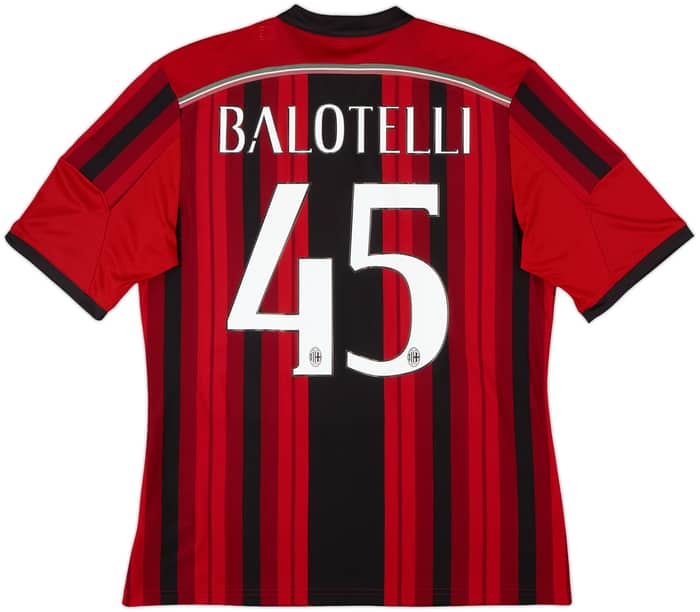 2014-15 AC Milan Home Shirt Balotelli #45 - 10/10 - (L)