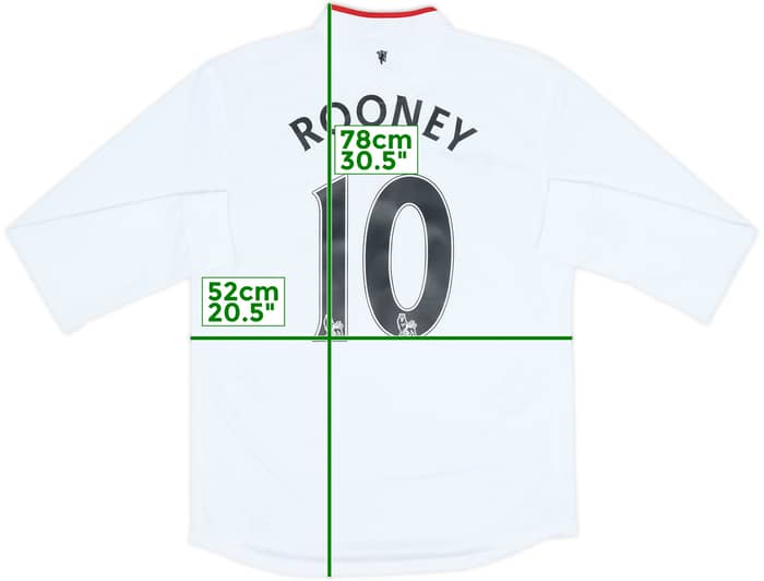 2012-14 Manchester United Away L/S Shirt Rooney #10 - 7/10 - (M)