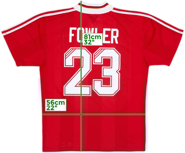 1995-96 Liverpool Home Shirt Fowler #23 - 7/10 - (M)