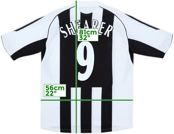 2005-07 Newcastle Home Shirt Shearer #9 - 8/10 - (L)