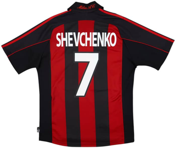 2000-02 AC Milan Home Shirt Shevchenko #7 - 8/10 - (M)