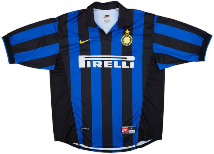 1998-99 Inter Milan Home Shirt Ronaldo #9 - 9/10 - (L)