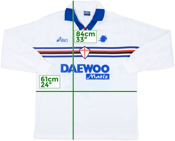 1998-99 Sampdoria Away L/S Shirt - 8/10 - (XL)