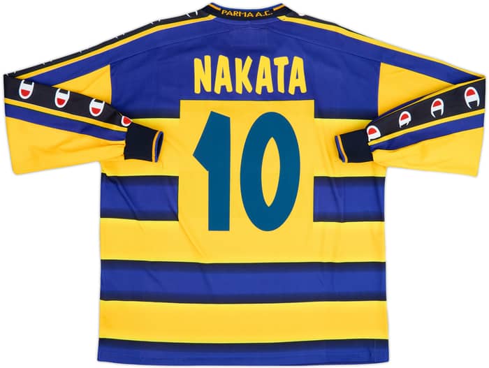 2001-02 Parma Home L/S Shirt Nakata #10 - 8/10 - (XL)