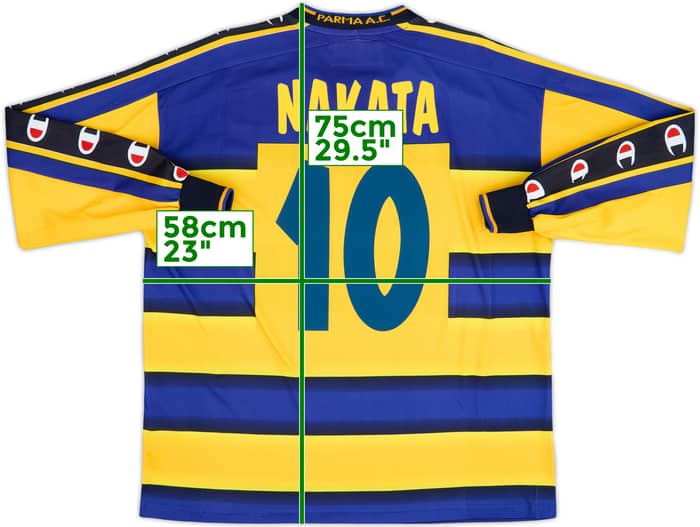 2001-02 Parma Home L/S Shirt Nakata #10 - 8/10 - (XL)