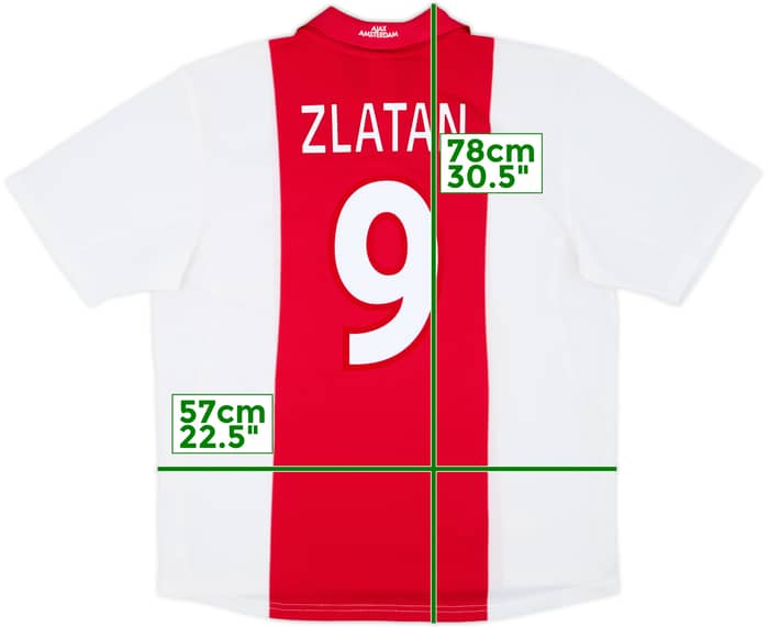 2001-02 Ajax Home Shirt Zlatan #9 - 10/10 - (L)