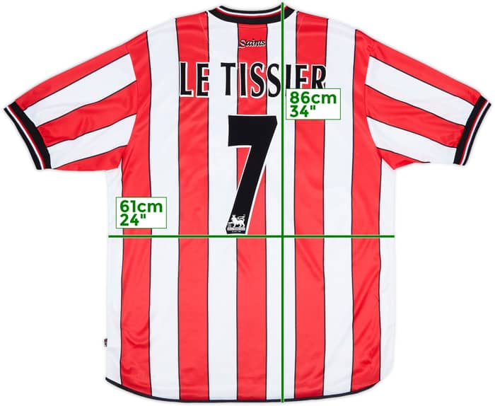 2001-03 Southampton Home Shirt Le Tissier #7 - 6/10 - (XXL)