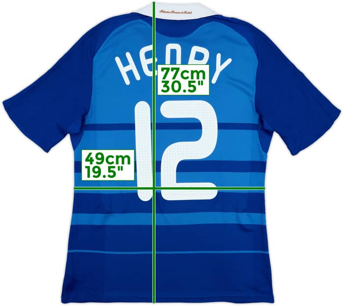 2008-09 France Home Shirt Henry #12 - 8/10 - (L)