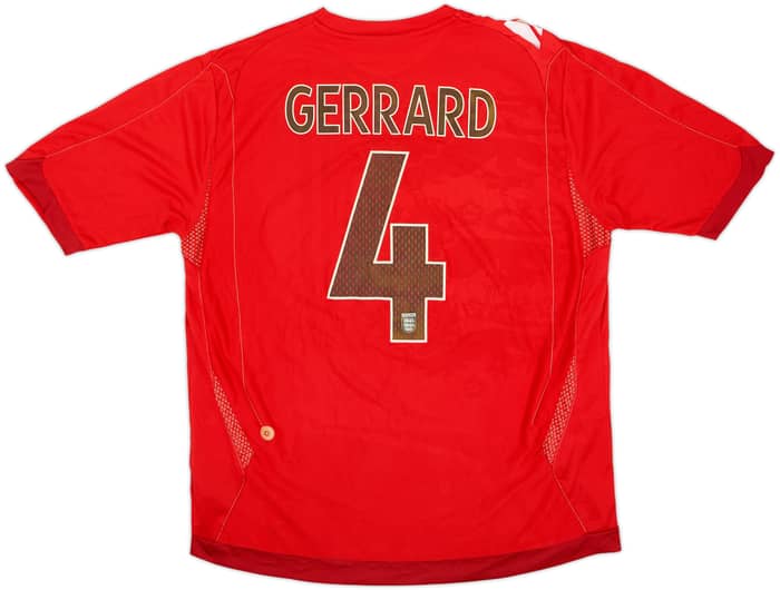2006-08 England Away Shirt Gerrard #4 - 4/10 - (XL)