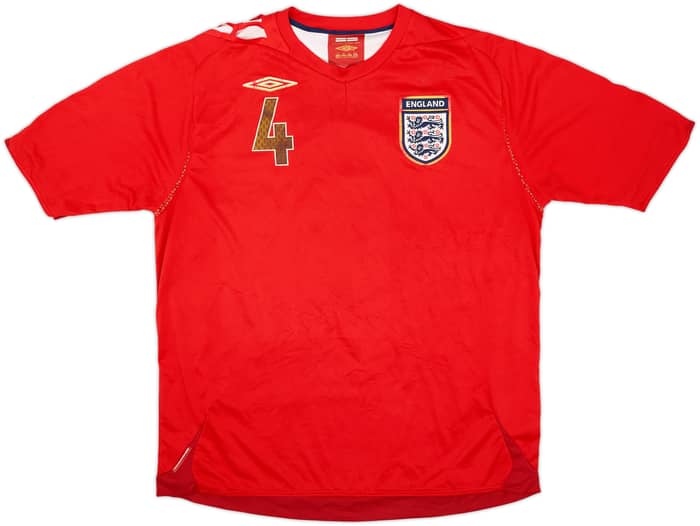 2006-08 England Away Shirt Gerrard #4 - 4/10 - (XL)