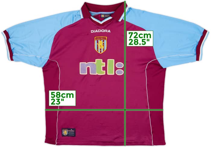 2000-01 Aston Villa Home Shirt - 4/10 - (XL)