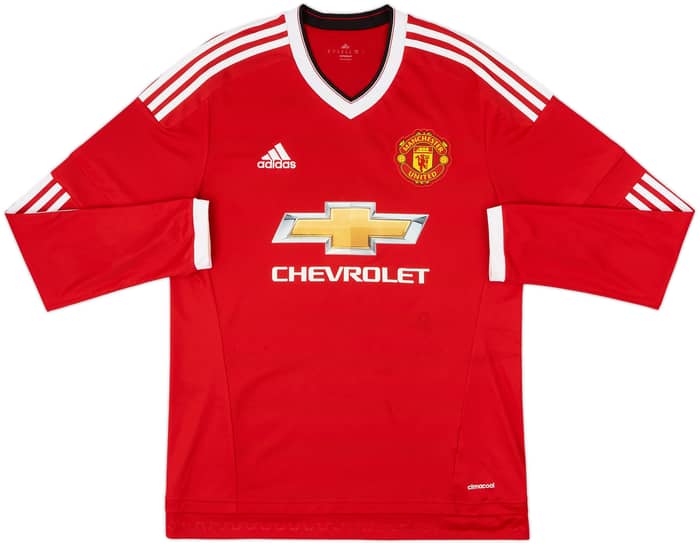 2015-16 Manchester United Home L/S Shirt Rooney #10 - 8/10 - (M)