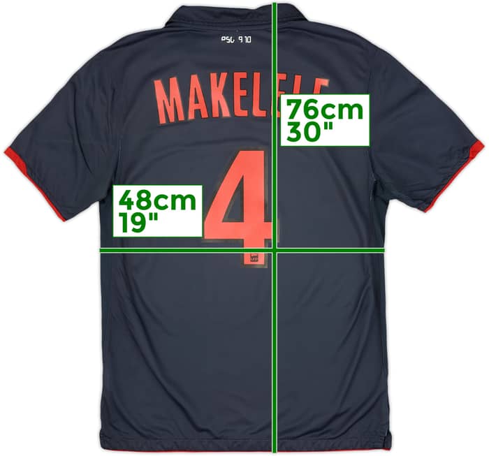 2010-11 Paris Saint-Germain Away Shirt Makelele #4 - 7/10 - (M)