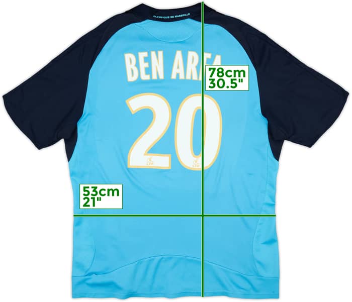 2008-09 Olympique Marseille Away Shirt Ben Arfa #20 - 7/10 - (L)
