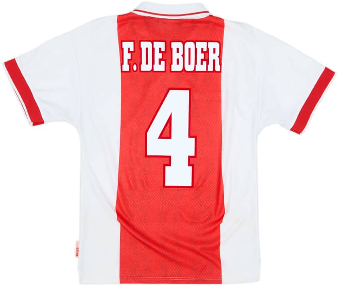 1998-99 Ajax Home Shirt F.De Boer #4 - 6/10 - (Y)