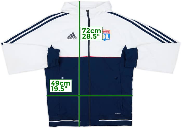2017-18 Lyon adidas Hooded Track Jacket - 6/10 - (M)