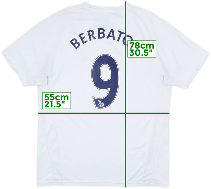 2007-08 Tottenham Home Shirt Berbatov #9 - 8/10 - (XL)