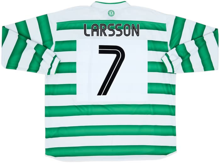 2003-04 Celtic Home L/S Shirt Larsson #7 - 6/10 - (XXL)