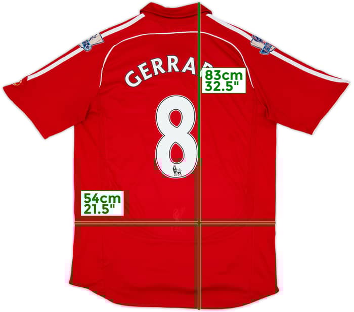 2006-08 Liverpool Home Shirt Gerrard #8 - 6/10 - (L)