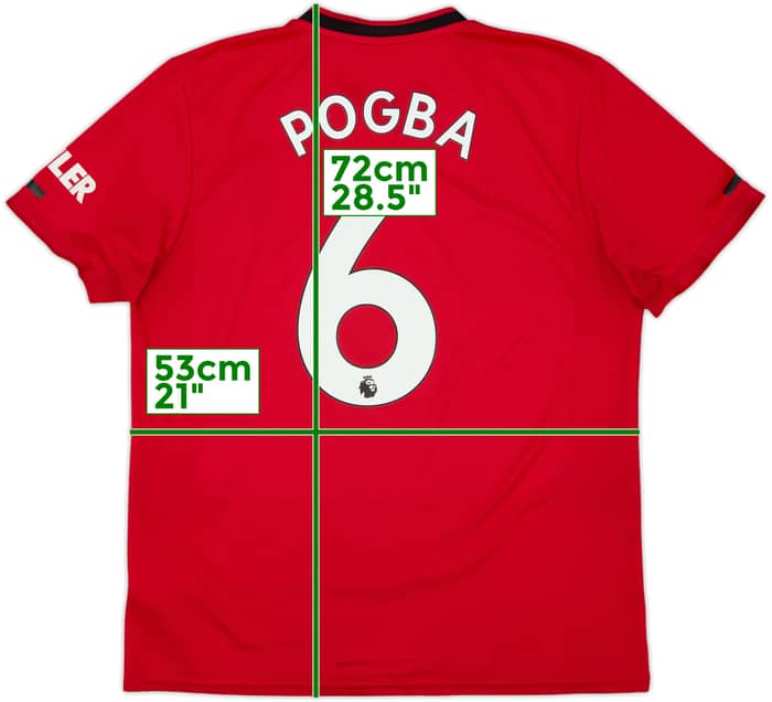2019-20 Manchester United Home Shirt Pogba #6 - 6/10 - (L)