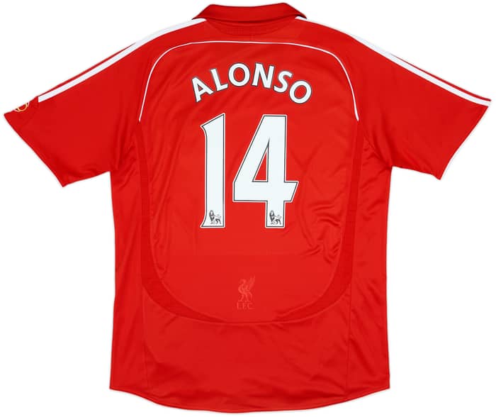 2006-08 Liverpool Home Shirt Alonso #14 - 7/10 - (L)
