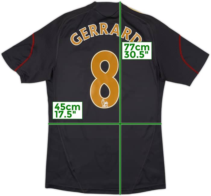 2009-10 Liverpool Away Shirt Gerrard #8 - 7/10 - (S)