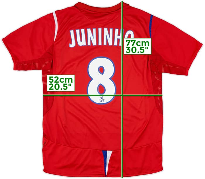 2005-06 Lyon Away Shirt Juninho #8 - 6/10 - (M)
